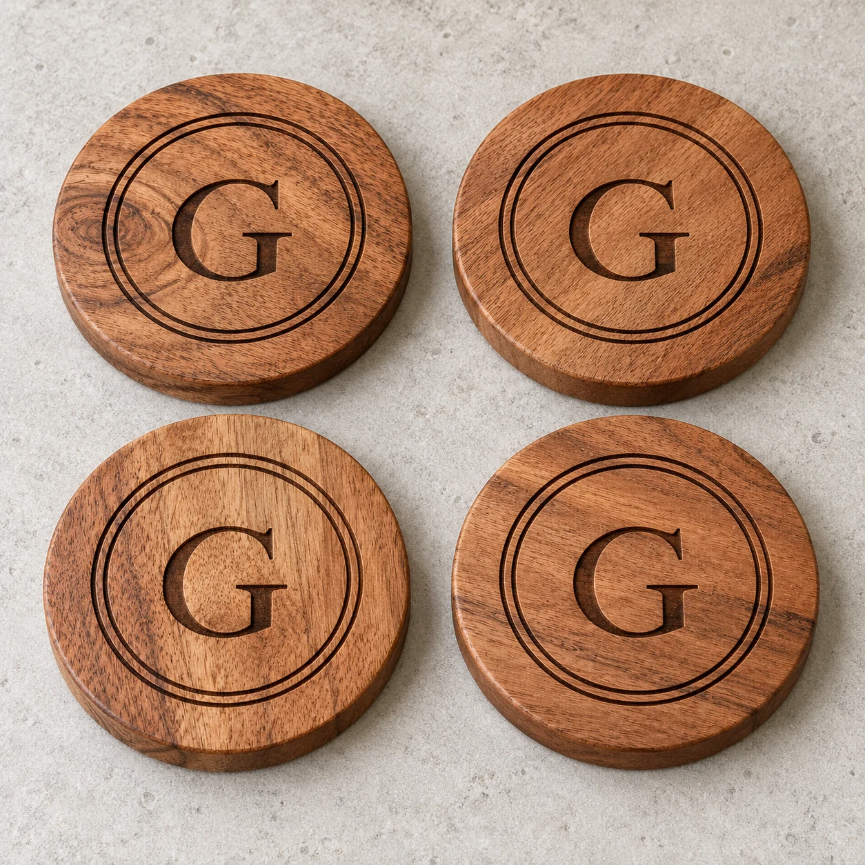 Personalized Monogram Coasters (Set of 4)